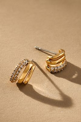 Luv Aj Multi Piercing Huggie Hoop Earrings