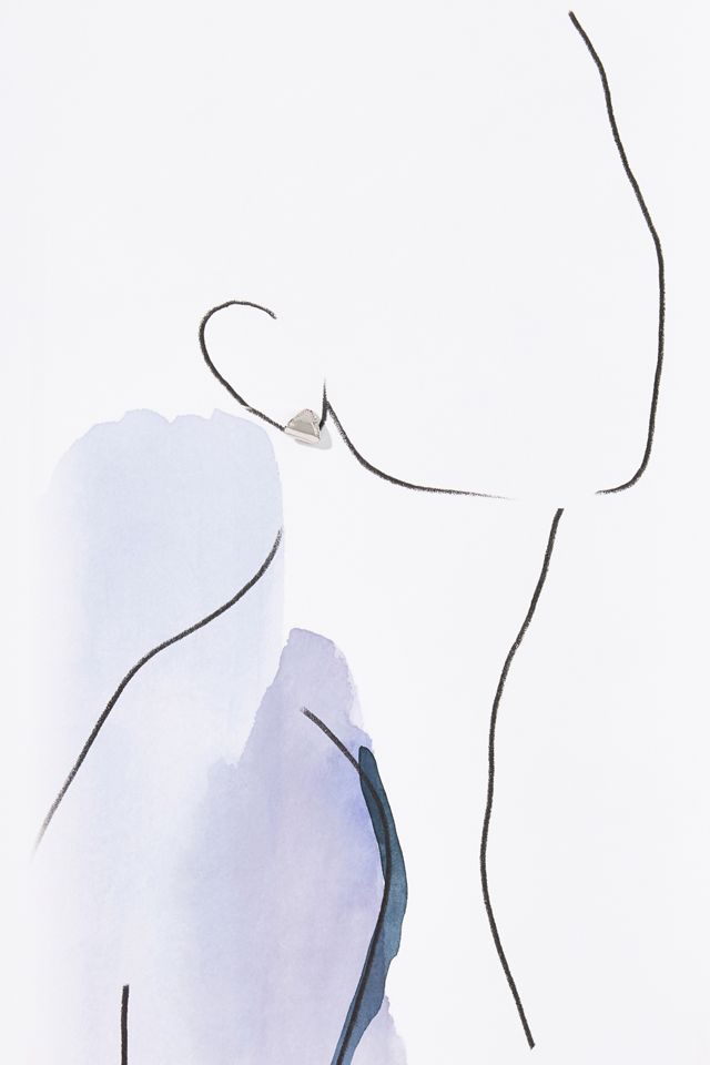 Luv Aj Pavé Shield Triangle Stud Earrings #2