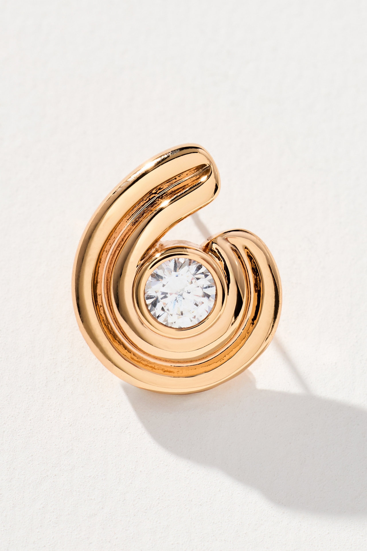 Luv Aj Wave Bezel Twist Stud Earrings