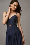 Hutch Ruby Sleeveless Bustier Belted Drop-Waist Maxi Dress