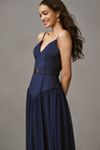 Hutch Ruby Sleeveless Bustier Belted Drop-Waist Maxi Dress