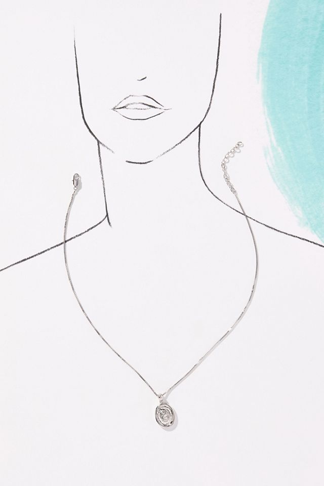 Luv Aj Wave Bezel Locket Necklace #2