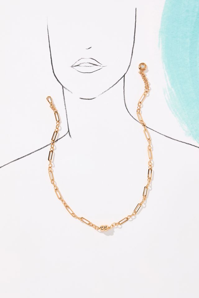 Luv Aj Wave Bezel Lariat Necklace #2