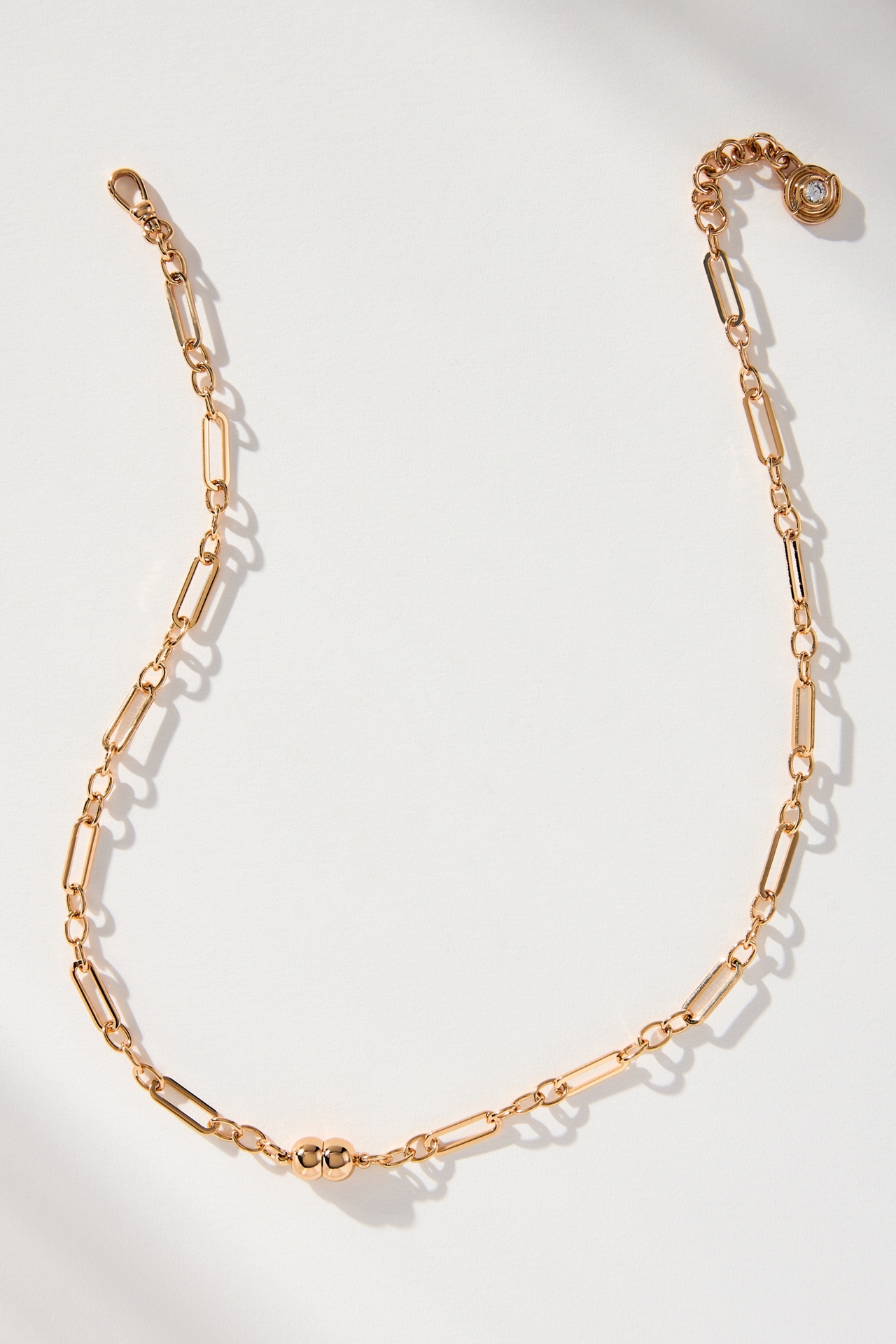 Luv Aj Wave Bezel Lariat Necklace