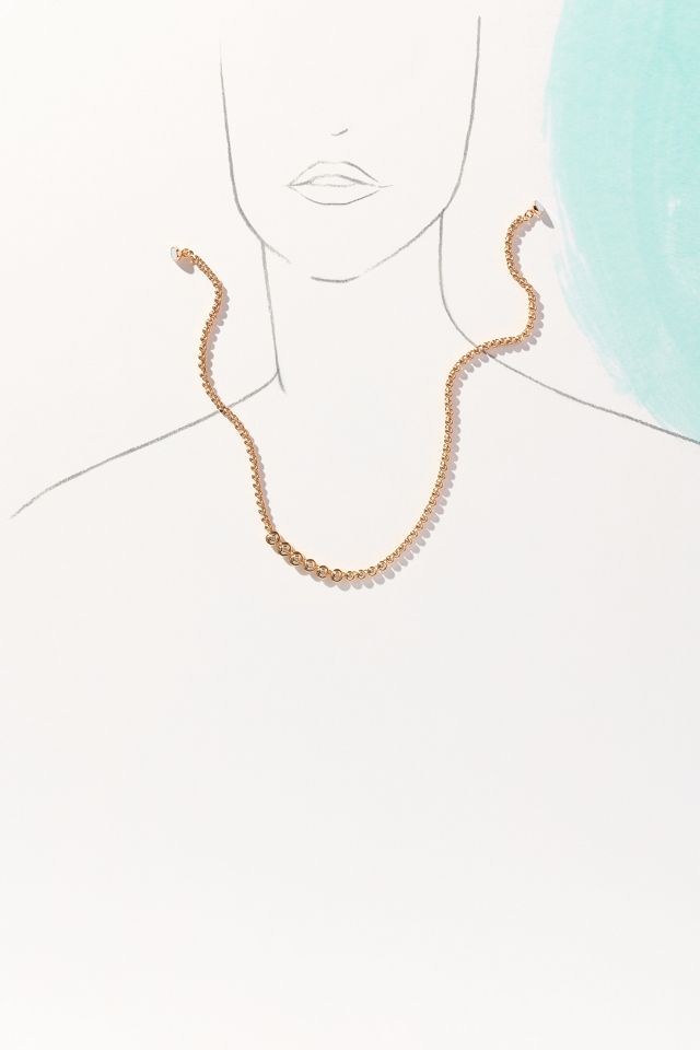 Luv Aj Wave Graduated Bezel Tennis Necklace #2