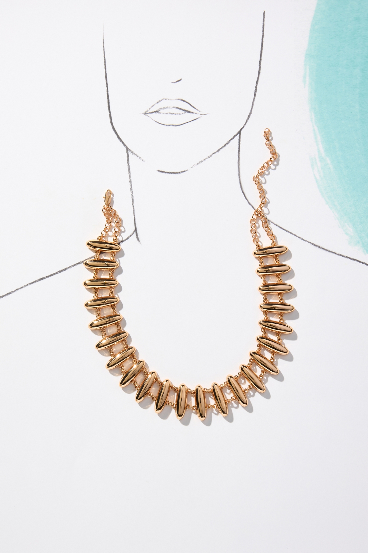 Luv Aj Milan Bead Stud Chocker Necklace