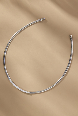 By Anthropologie Crystal Collar Snake Chain Necklace