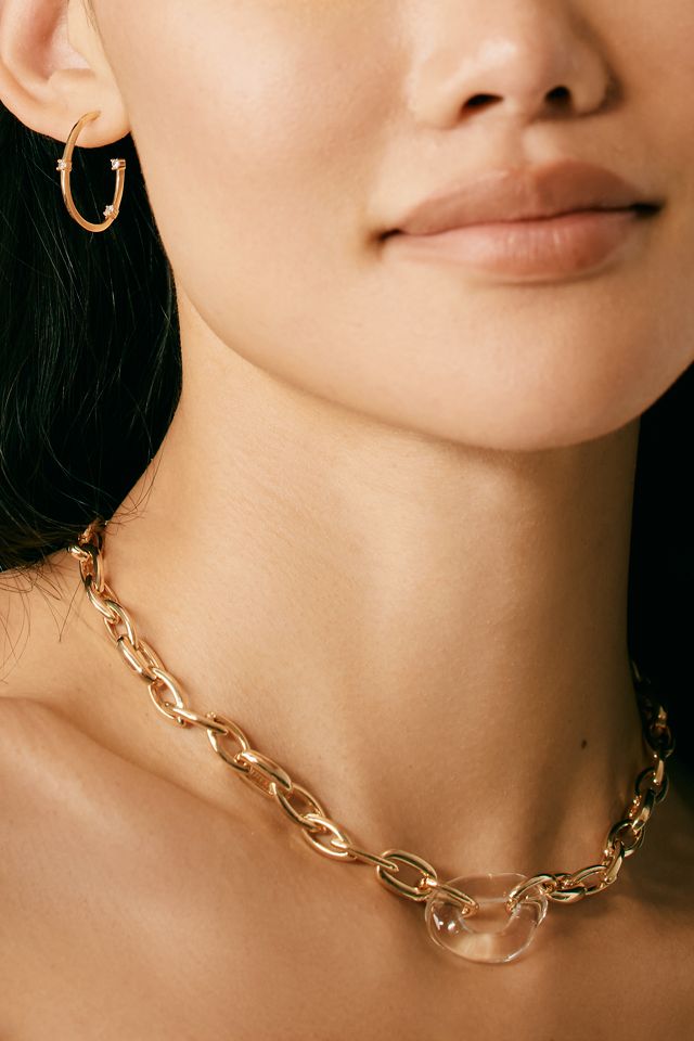 Chain Link Pendant Necklace #1