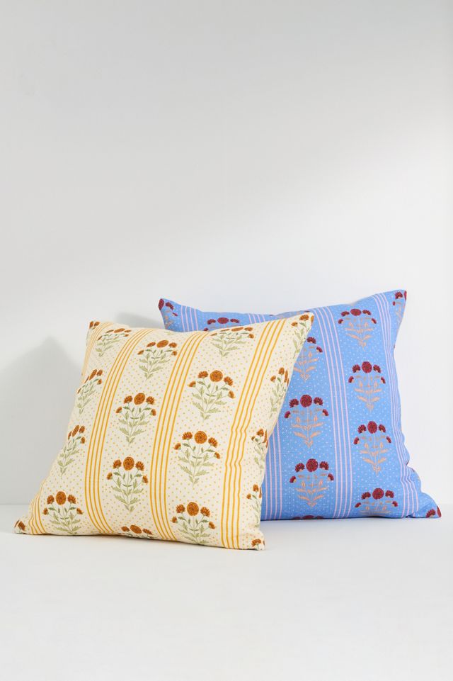 Coussin Mira en coton tissé à imprimé floral #1