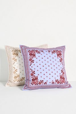 Bandana Cotton Canvas Printed Floral Pillow