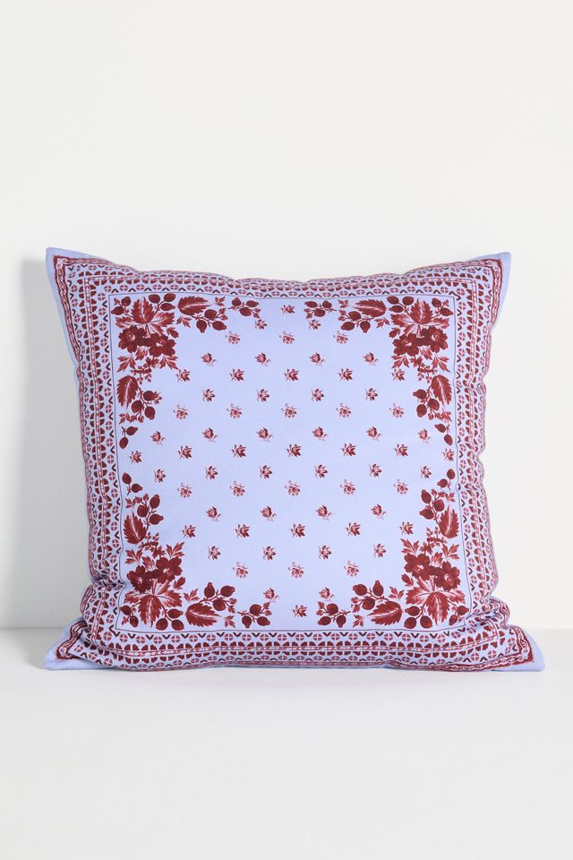 Bandana Cotton Canvas Printed Floral Pillow #1
