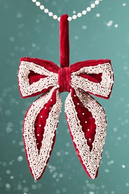 Gigi Embroidered Velvet Bow Ornament