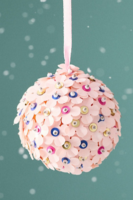 Sequin Rainbow Ball Ornament