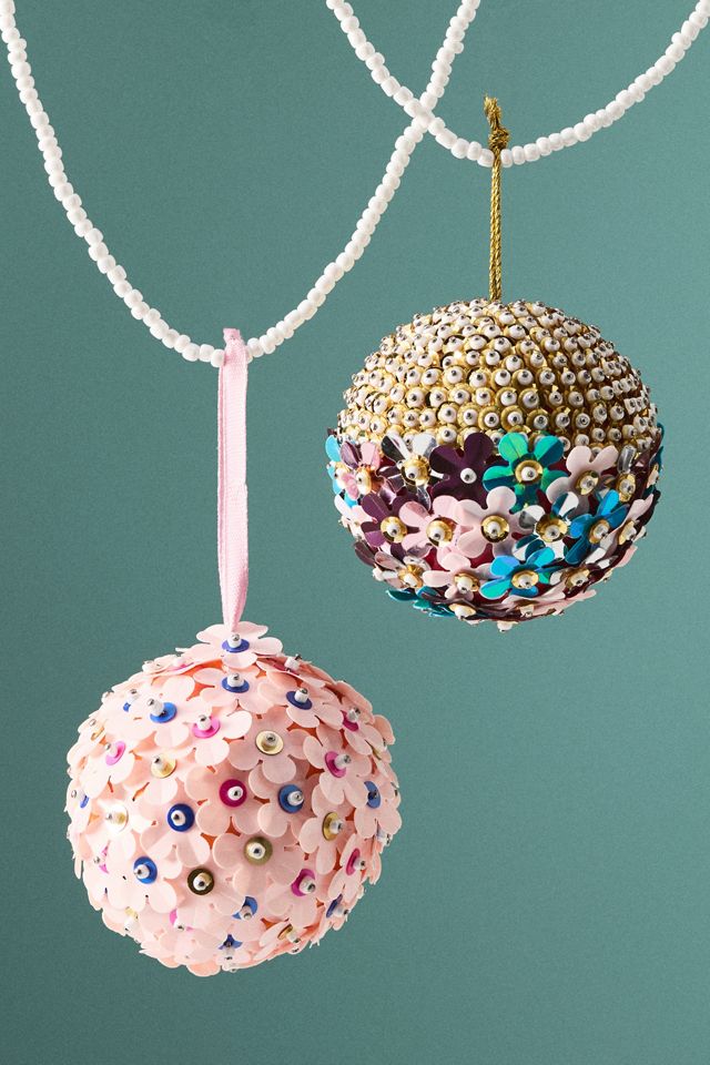 Sequin Rainbow Ball Ornament