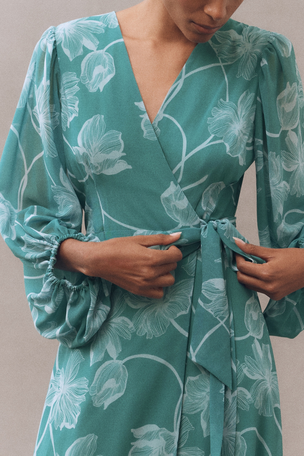 Hutch Long-Sleeve V-Neck Maxi Dress