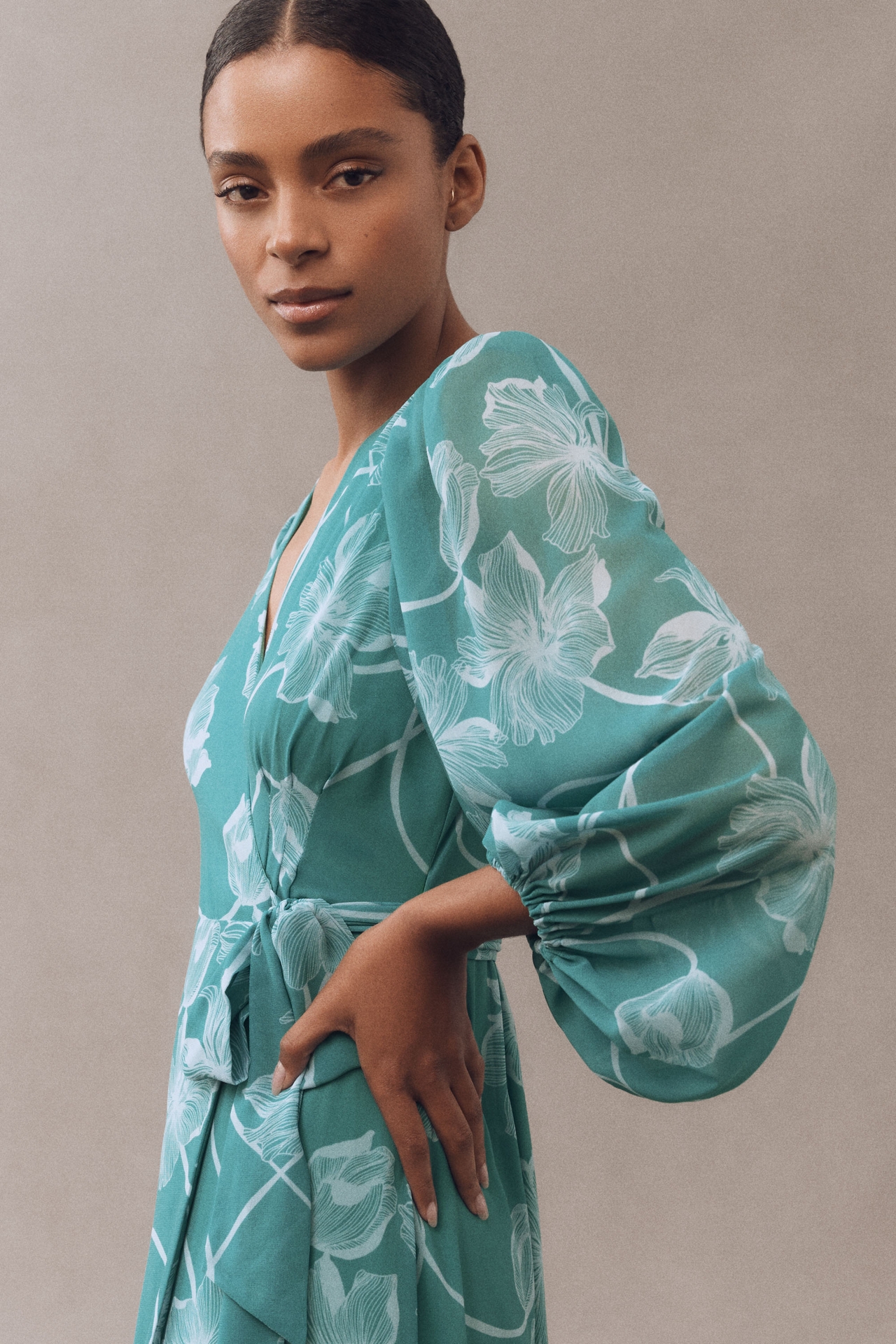 Hutch Long-Sleeve V-Neck Maxi Dress