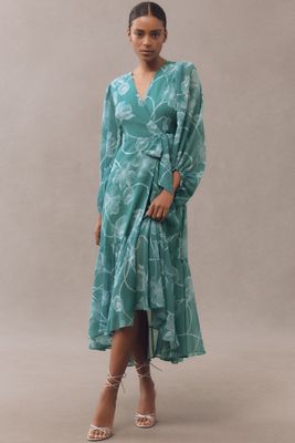 Hutch Long-Sleeve V-Neck Maxi Dress