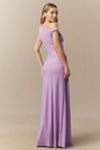 MISHA Sisal One-Shoulder Twist Mesh Maxi Dress