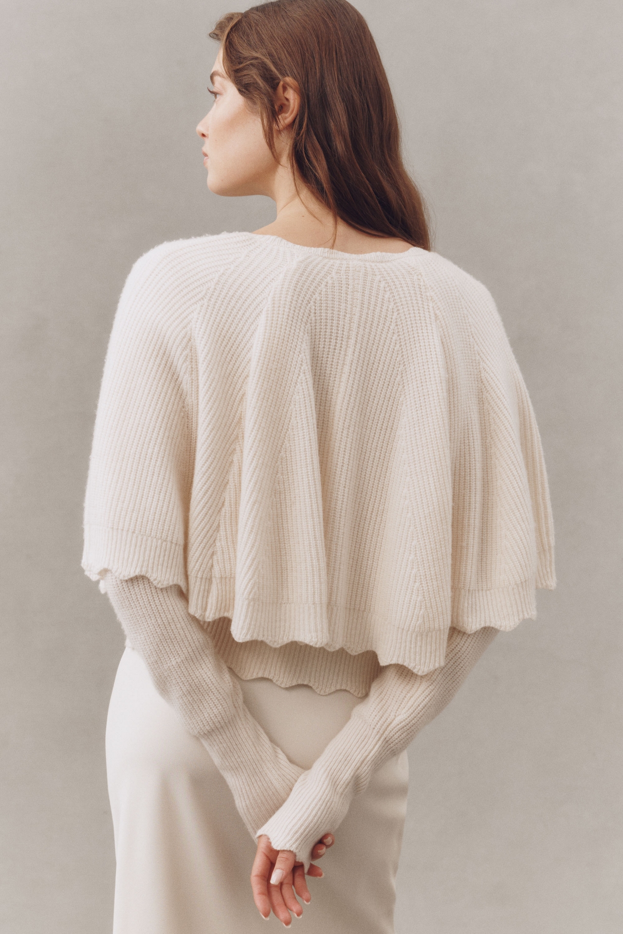 LoveShackFancy Daelyn Capelet Cardigan Sweater