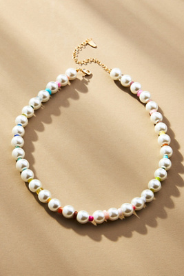 By Anthropologie Mixed Bead Pearl Necklace