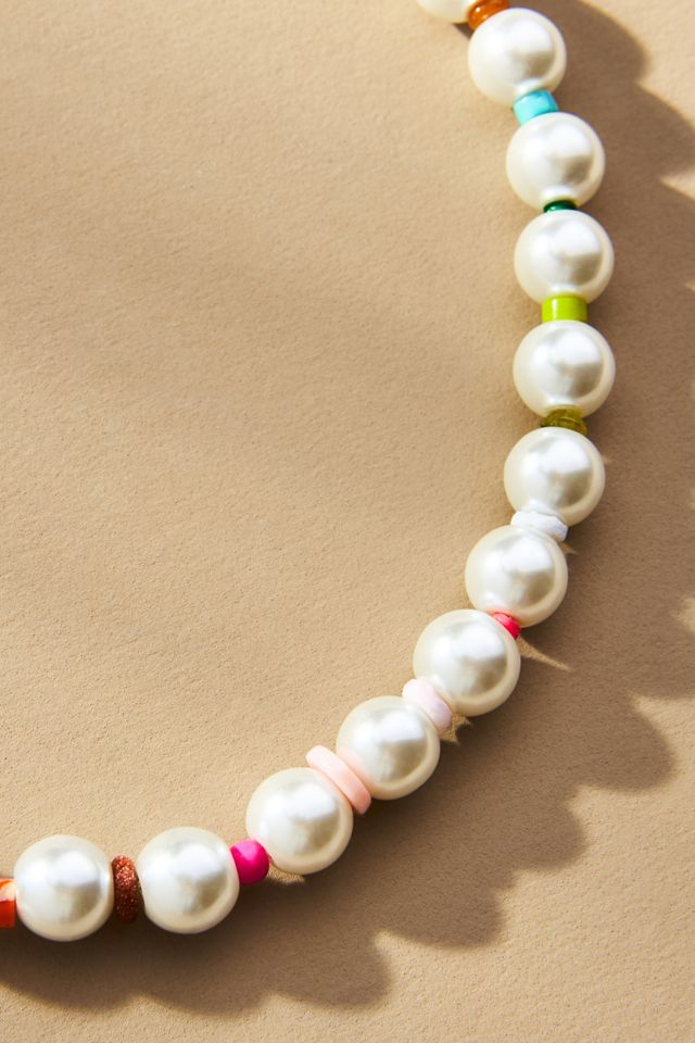 Mixed Bead Pearl Necklace #1