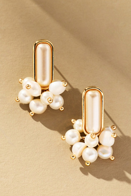 By Anthropologie Pearl Cluster Drop Earrings