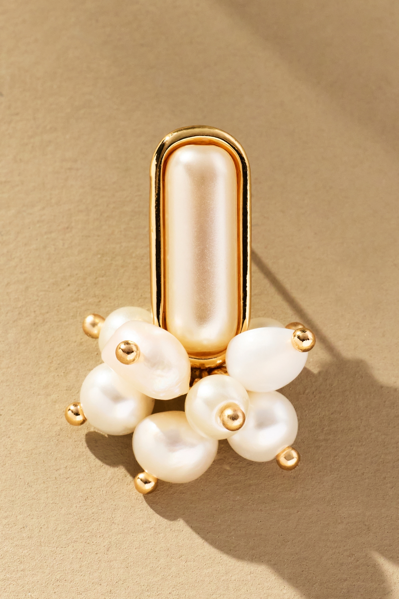 Pearl Cluster Drop Earrings