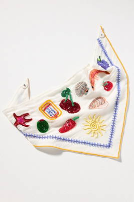 Mignonne Gavigan Mariela Beaded Embroidered Bandana In Multi