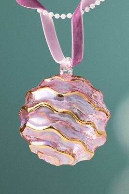 Ruffled Glass Ornament