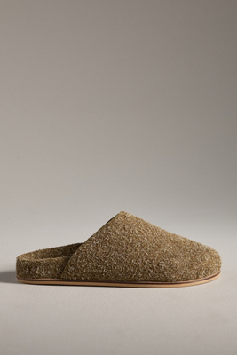 Intentionally Blank Agatha Suede Slip-on Mules In Green