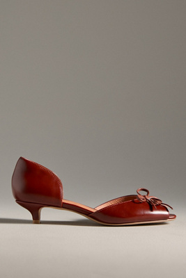 Intentionally Blank Carol Bow Kitten Heels In Brown