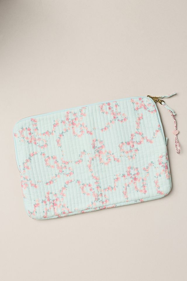 LoveShackFancy Quilted Bow Laptop Case #1