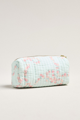 Loveshackfancy Weslyn Quilted Pencil Case In Blue