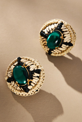 Mercedes Salazar Starry Post Earrings In Green