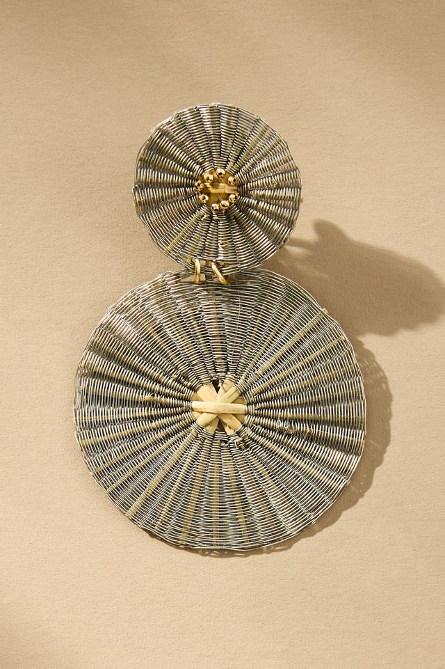 Mercedes Salazar Silver Saturn Drop Earrings #1