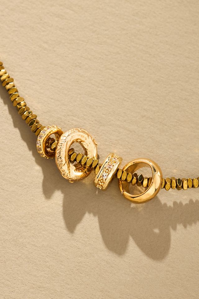 Round Charm Beaded Neckalce #1
