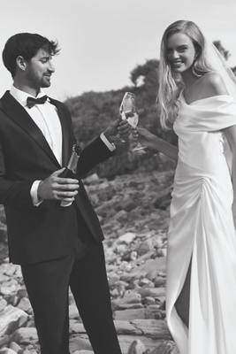Et Ochs Camilla Off-shoulder Gown In White