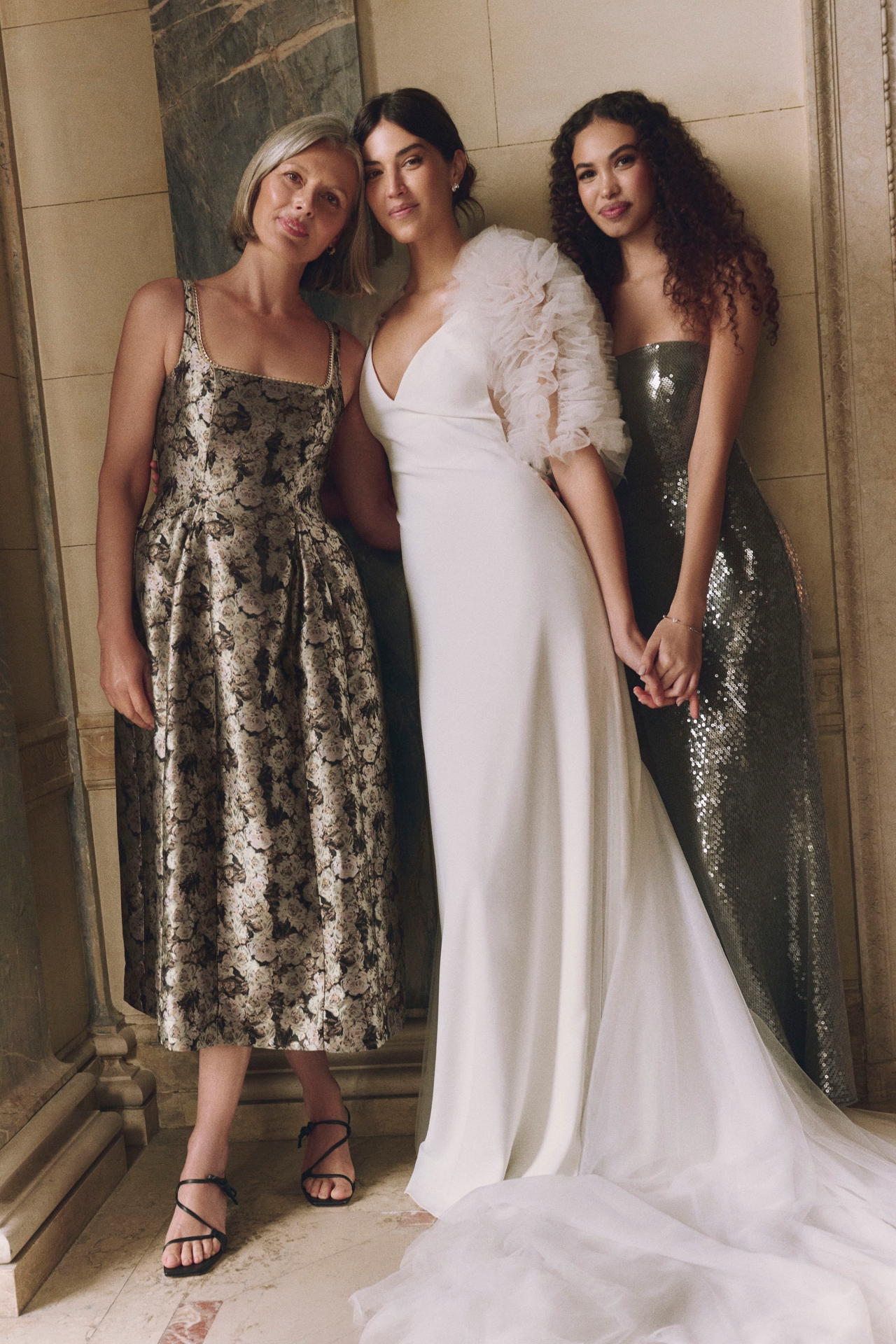 SAU LEE Ciara Strapless Sequin Mermaid Midi Dress