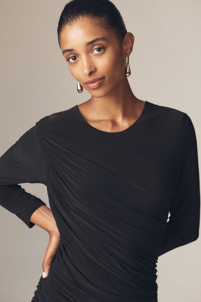 Norma Kamali Diana Long-Sleeve Midi Dress #2