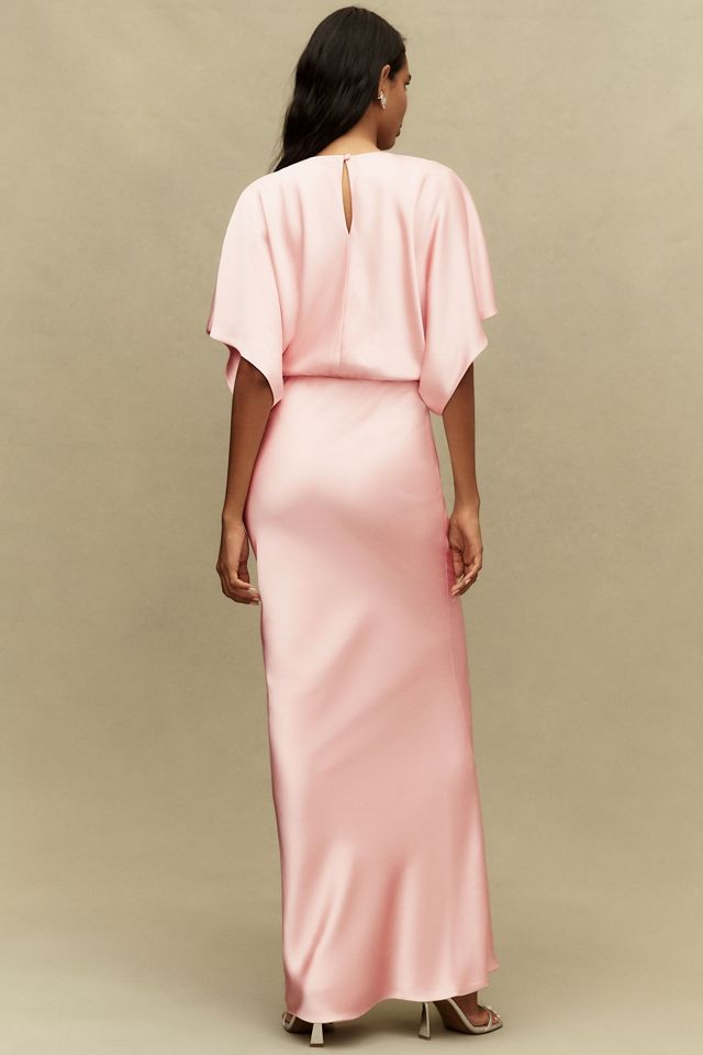 Norma Kamali Reverse Obie Satin Maxi Dress #1