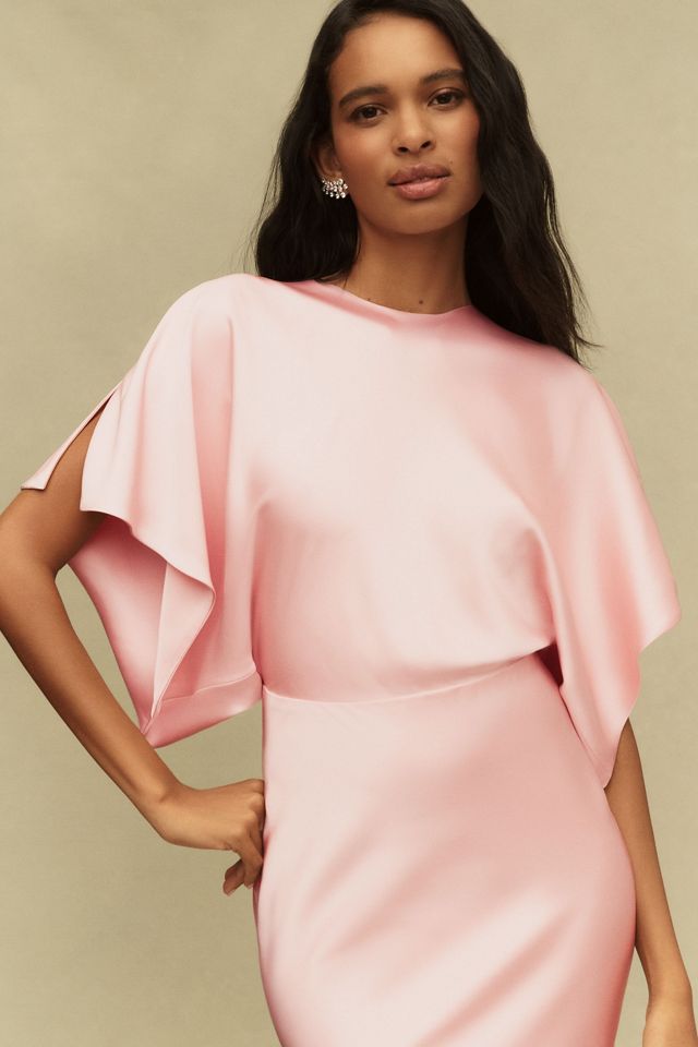 Norma Kamali Reverse Obie Satin Maxi Dress | Anthropologie
