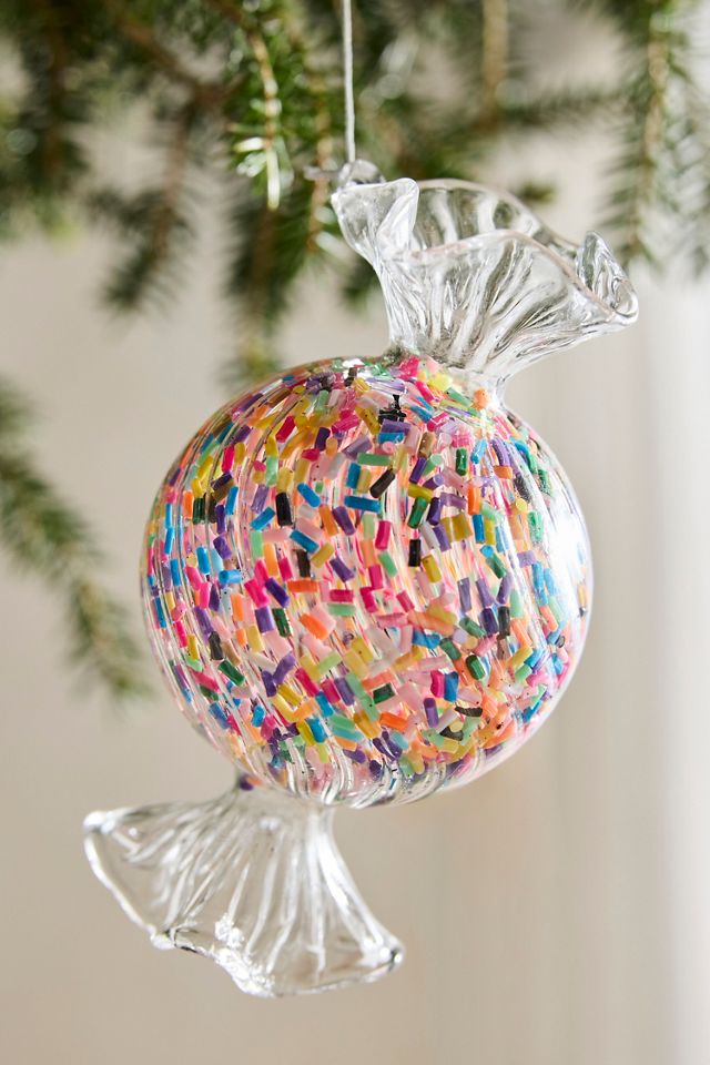 Sprinkle Candy Glass Ornaments, Set of 3 #1