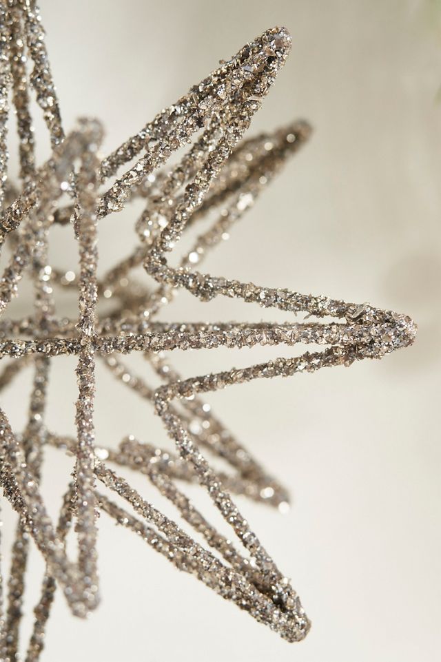 Giant Silver Glitter Star Ornament #1