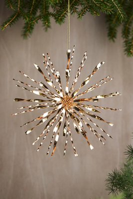 Terrain Giant Golden Starburst Ornament