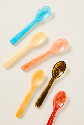Anthropologie Mignon Resin Teaspoons, Set Of 6