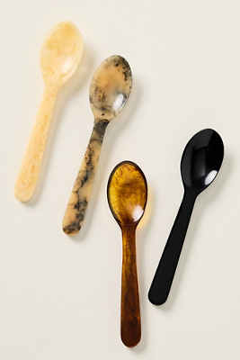Anthropologie Mignon Resin Teaspoons, Set Of 4
