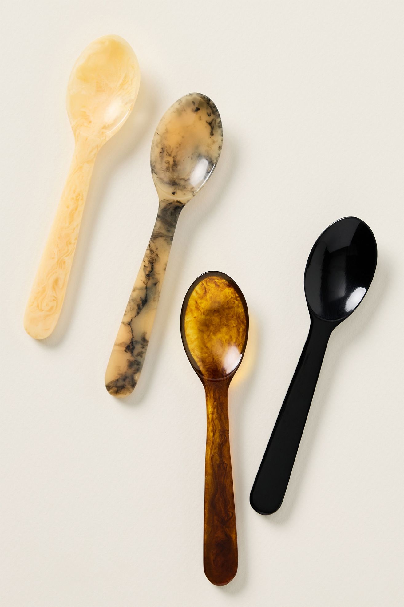 Mignon Resin Teaspoons, Set of 4 - Neutral, Set Of 4