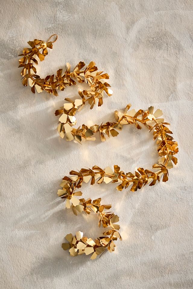 Golden Flowers Paper Garland #2