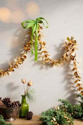 Golden Flowers Paper Garland
