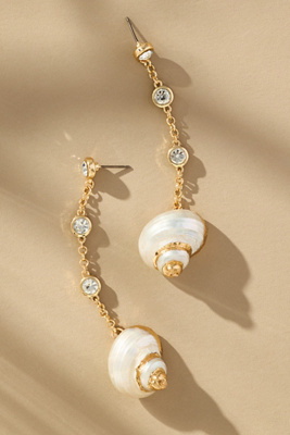 Baublebar Marina Shell Drop Earrings In Gold